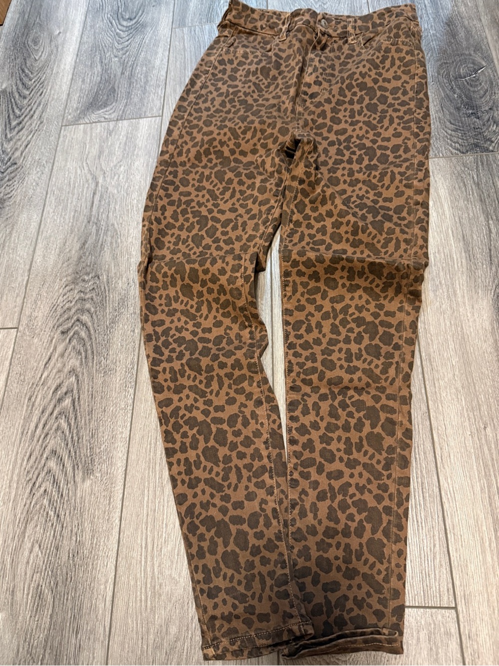 American Eagle Outfitters Girls Brown Leopard Print Leggings